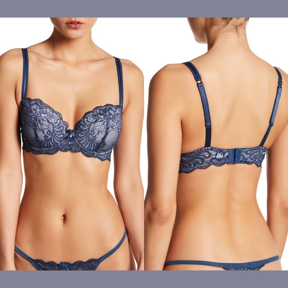 NWT Le Mystere Sophia Lace Underwire‎ Bra 32DDD/F